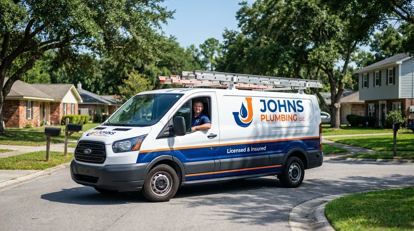 Johns Plumbing LLC service van in Wildwood, FL