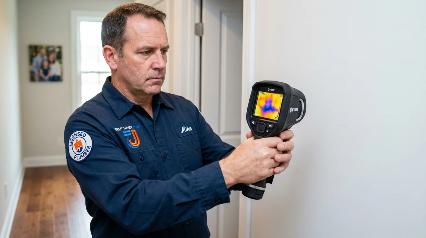 Thermal imaging leak detection by Johns Plumbing LLC in Wildwood